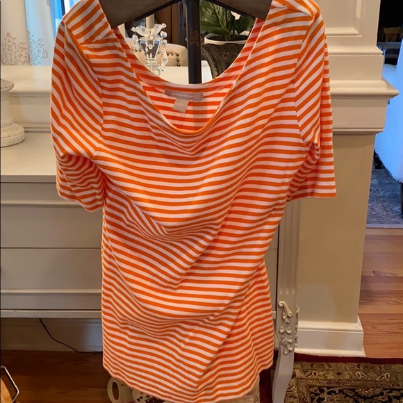 NWOT. BANANA REPUB COTTON STRIP TEE HELLO SPRING🌸 - Picture 3 of 3